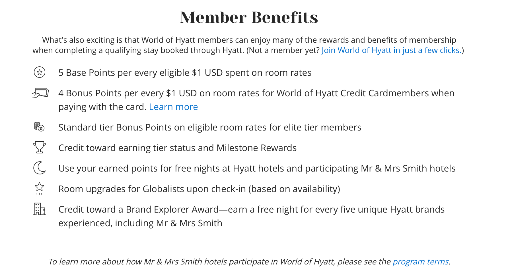 Earn up to 9 points per dollar on stays at Mr & Mrs Smith properties
